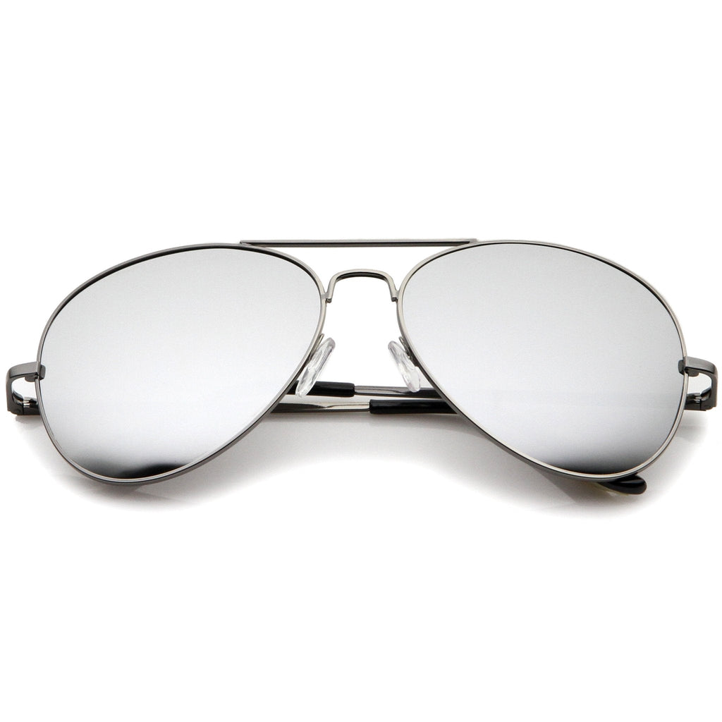 Retro Classic Celebrity Mirrored Lens Metal Aviator Sunglasses 1375