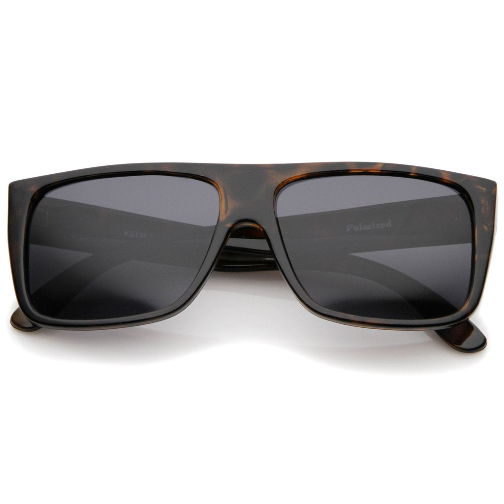Retro Old School 1980's Flat Top Polarized Sunglasses 8956
