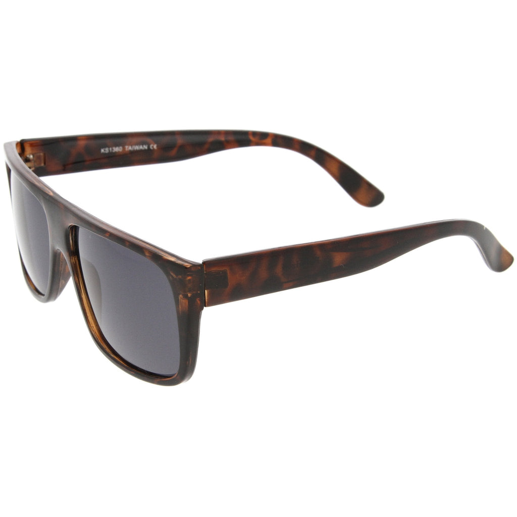 Retro Old School 1980's Flat Top Polarized Sunglasses 8956