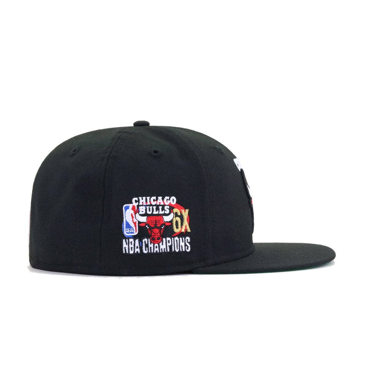 Chicago Bulls Black 6-Time Champs Green Bottom New Era 59Fifty Fitted