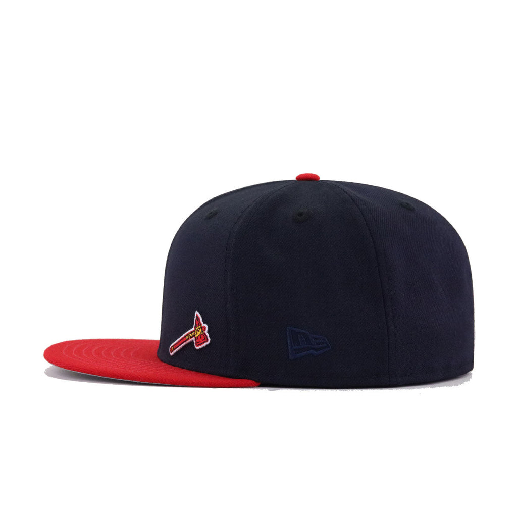 Atlanta Braves Navy Scarlet Flawless Tomahawk New Era 59Fifty Fitted