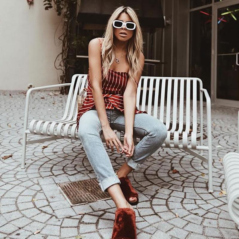 Retro Bold Deep Inset Rectangle Flat Lens Sunglasses C525