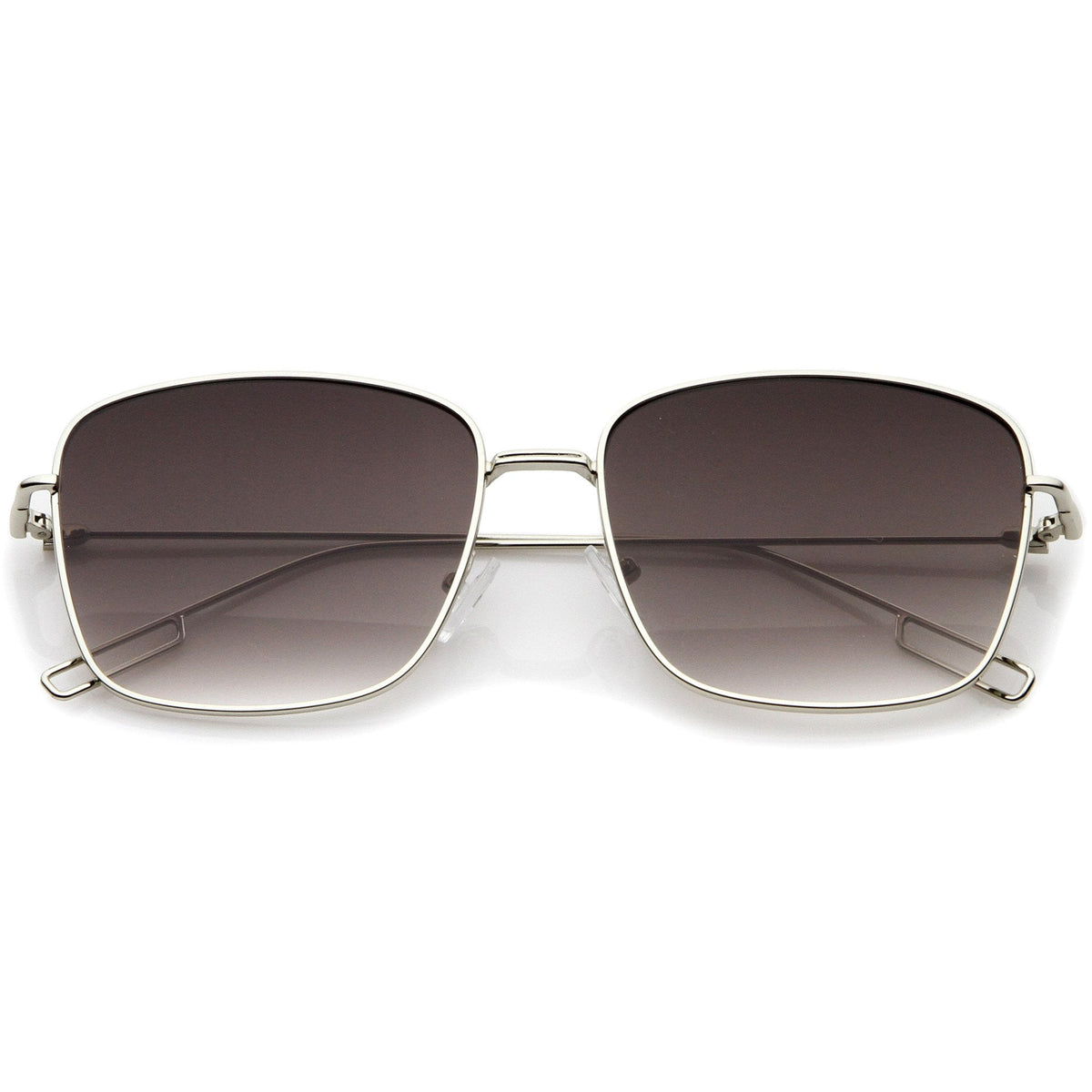 Classic Square Wire Metal Flat Lens Sunglasses A521