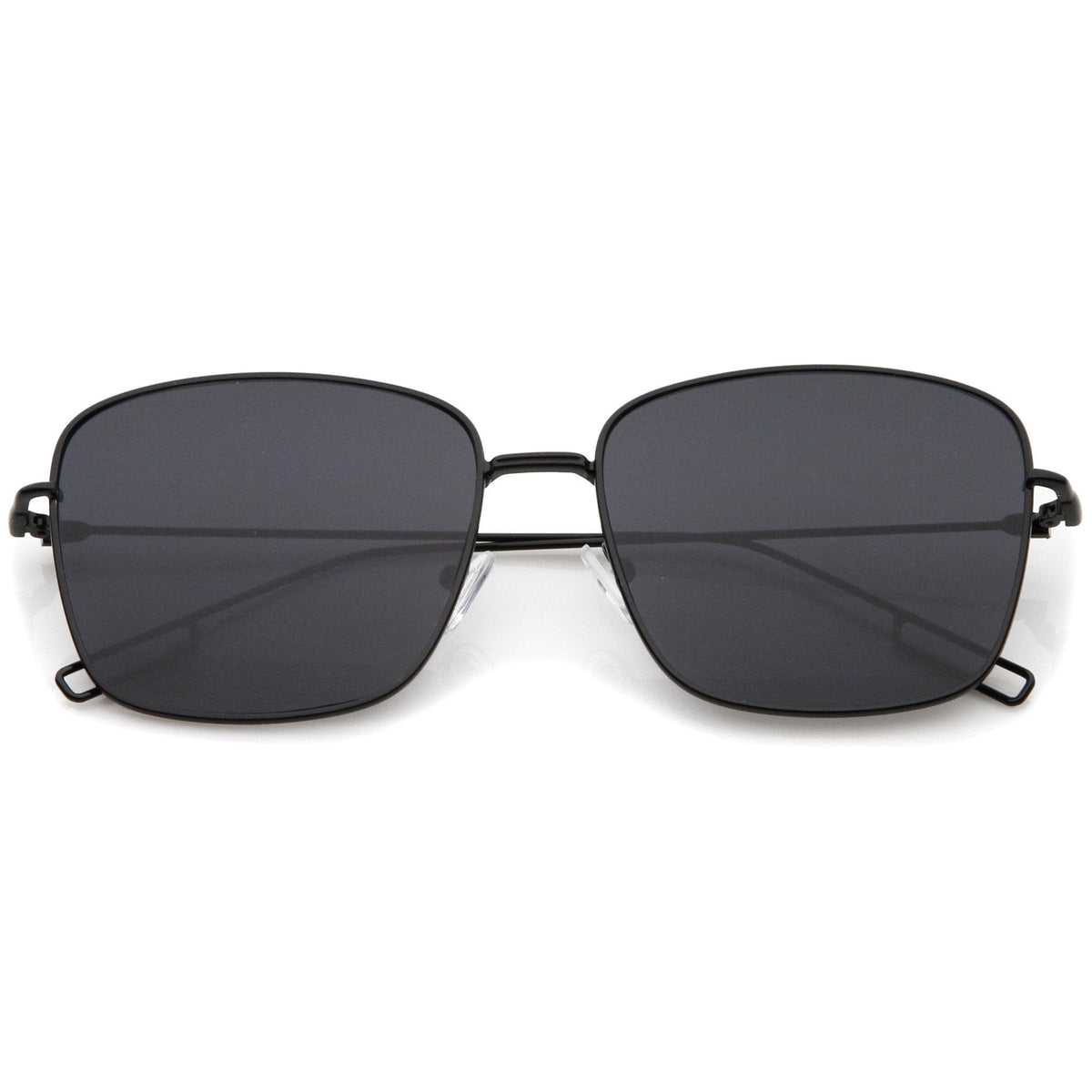 Classic Square Wire Metal Flat Lens Sunglasses A521