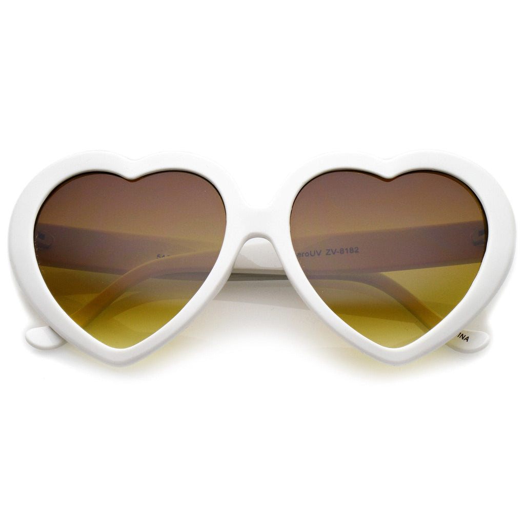 Cute Womens Lolita Sweet Heart Shape Sunglasses 8182
