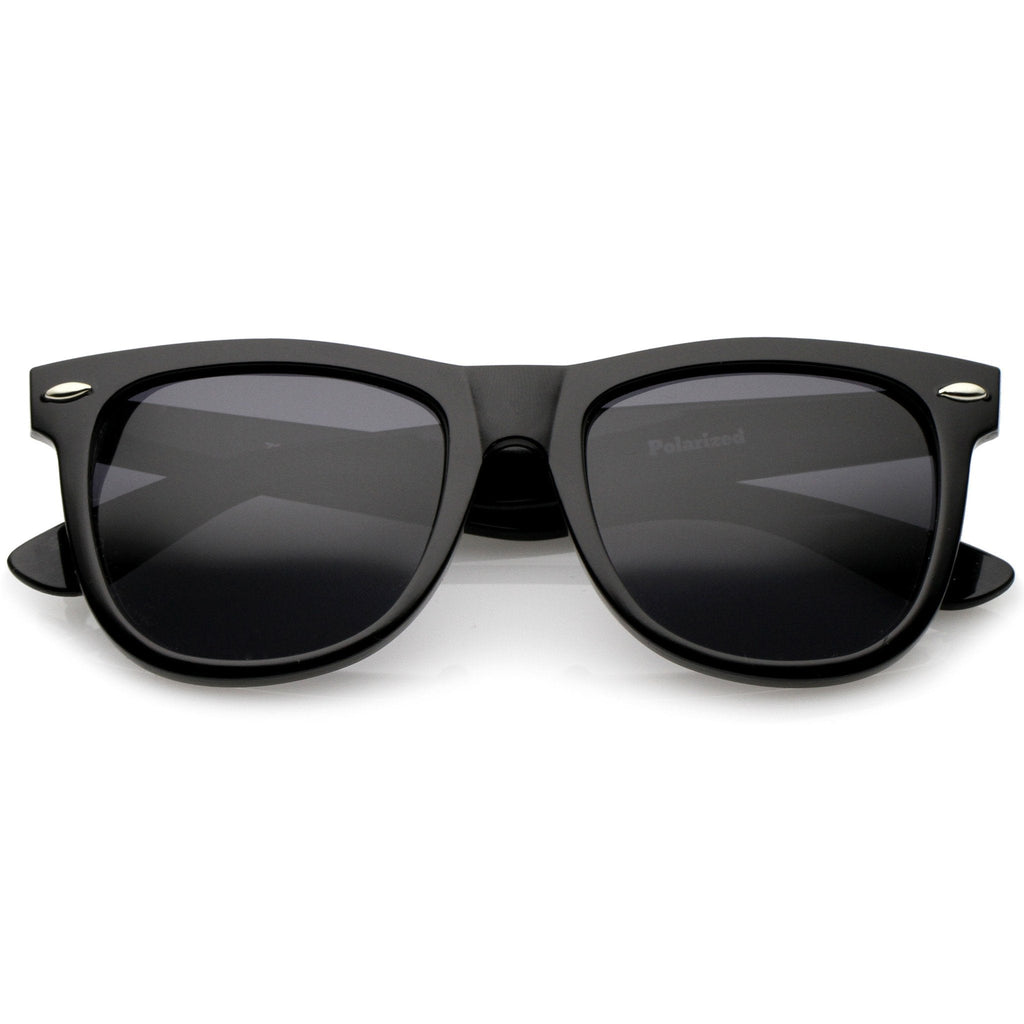 Classic Large Polarized Lens Horned Rim Sunglasses 6105