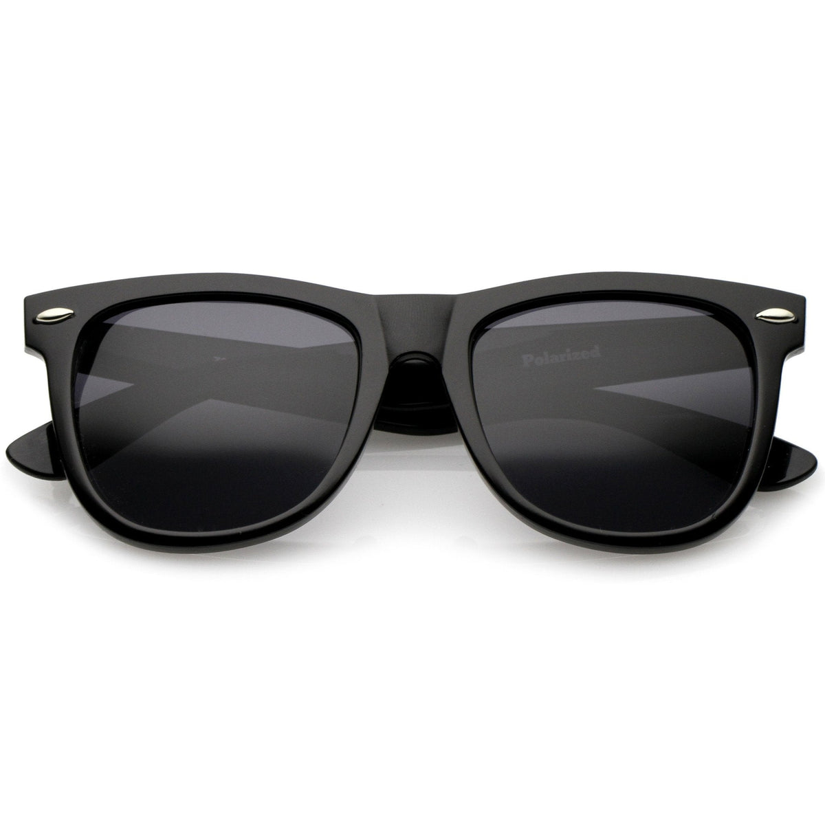 Classic Large Polarized Lens Horned Rim Sunglasses 6105