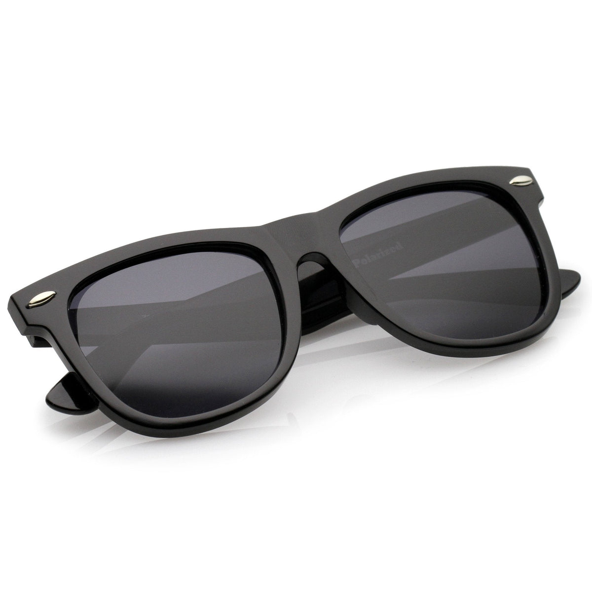 Classic Large Polarized Lens Horned Rim Sunglasses 6105