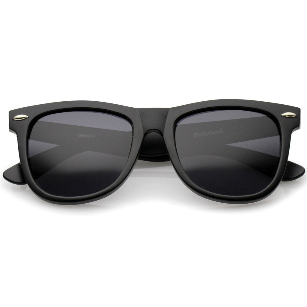 Classic Large Polarized Lens Horned Rim Sunglasses 6105