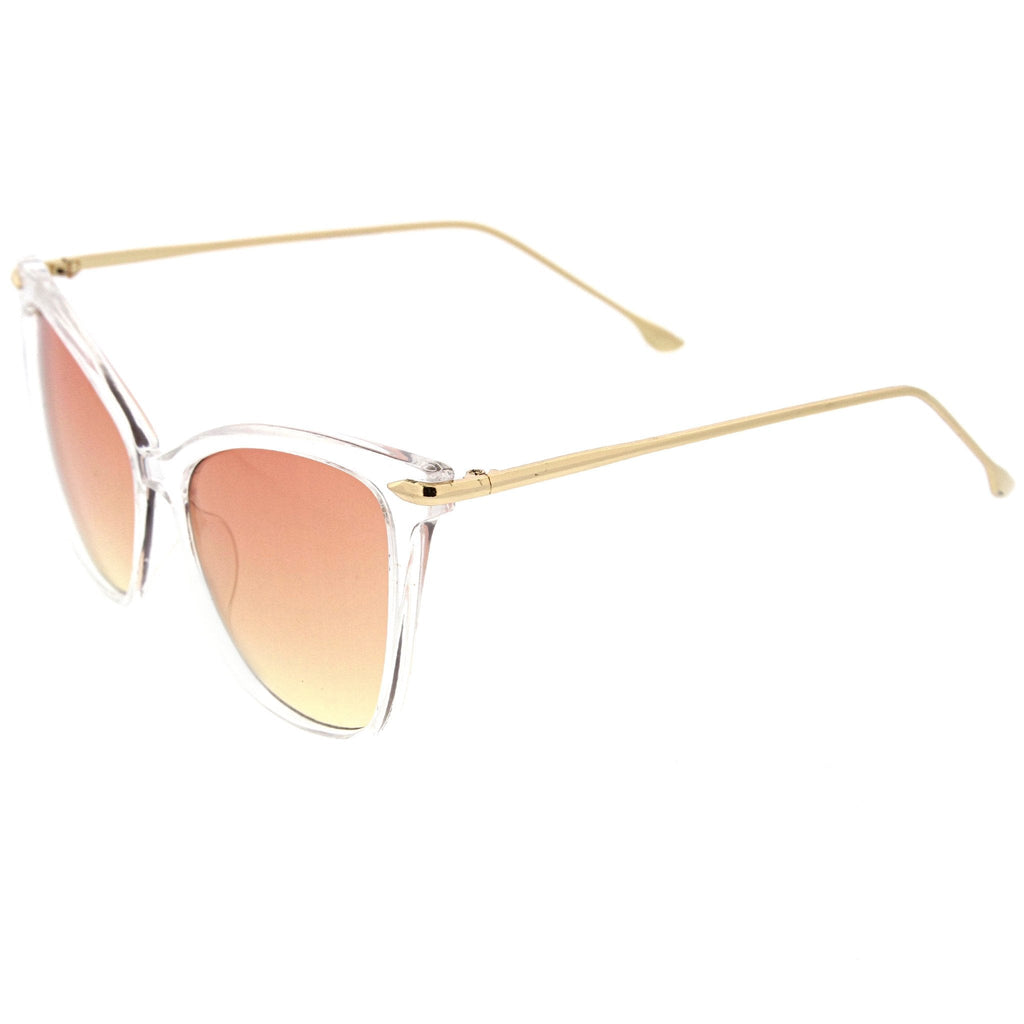 Oversize Retro 1950's Slim Cat Eye Gradient Lens Sunglasses A829