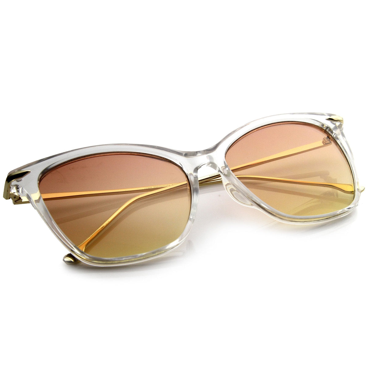 Oversize Retro 1950's Slim Cat Eye Gradient Lens Sunglasses A829