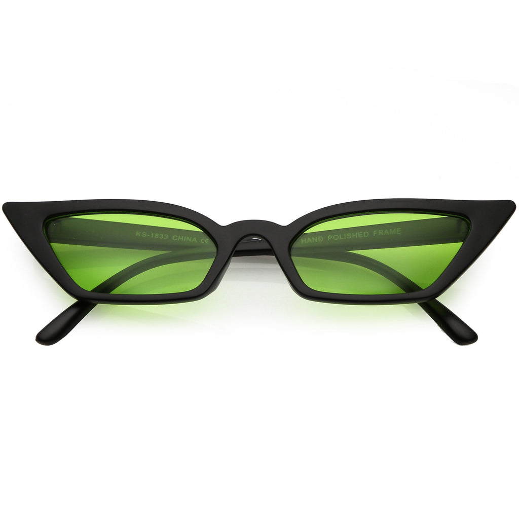Women's 90's Thin Retro Pointed Cat Eye Sunglasses C571
