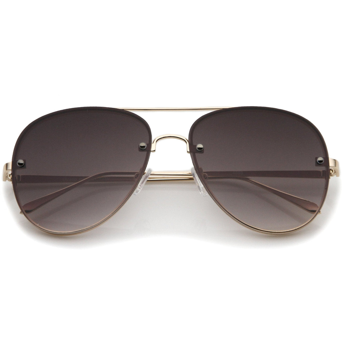 Modern Rimless Flat Lens Aviator Sunglasses 60mm A848