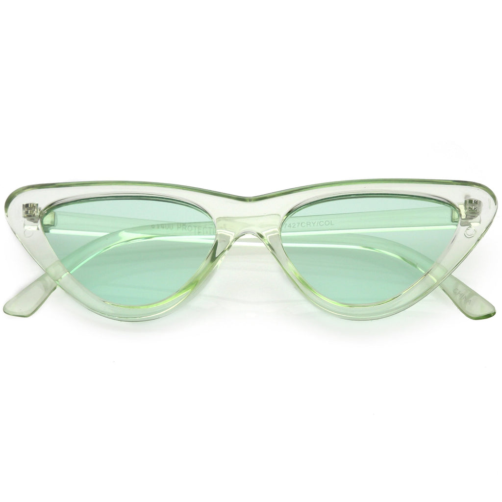 Women's Colorful Retro Indie Festival Thin Cat Eye Sunglasses C560