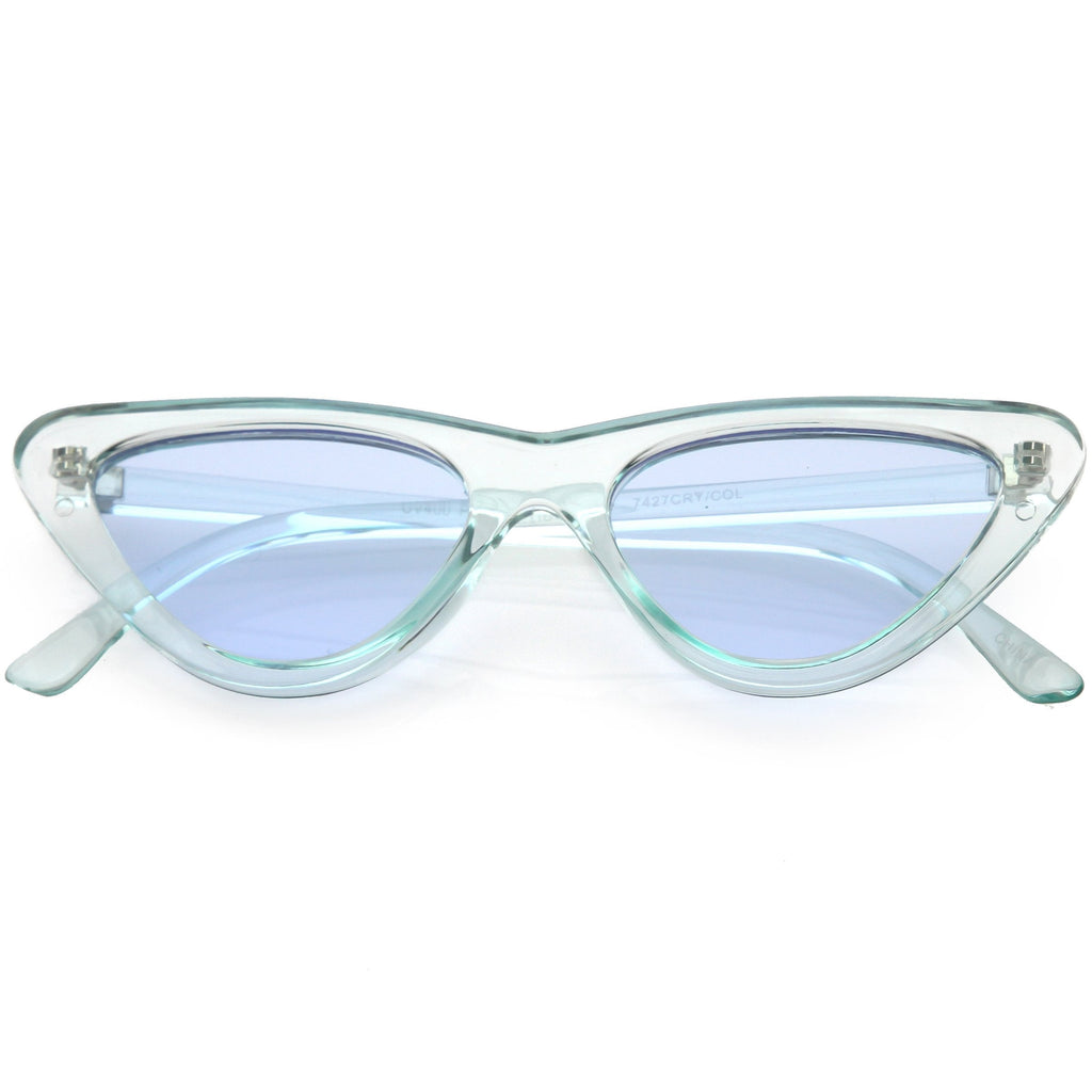 Women's Colorful Retro Indie Festival Thin Cat Eye Sunglasses C560