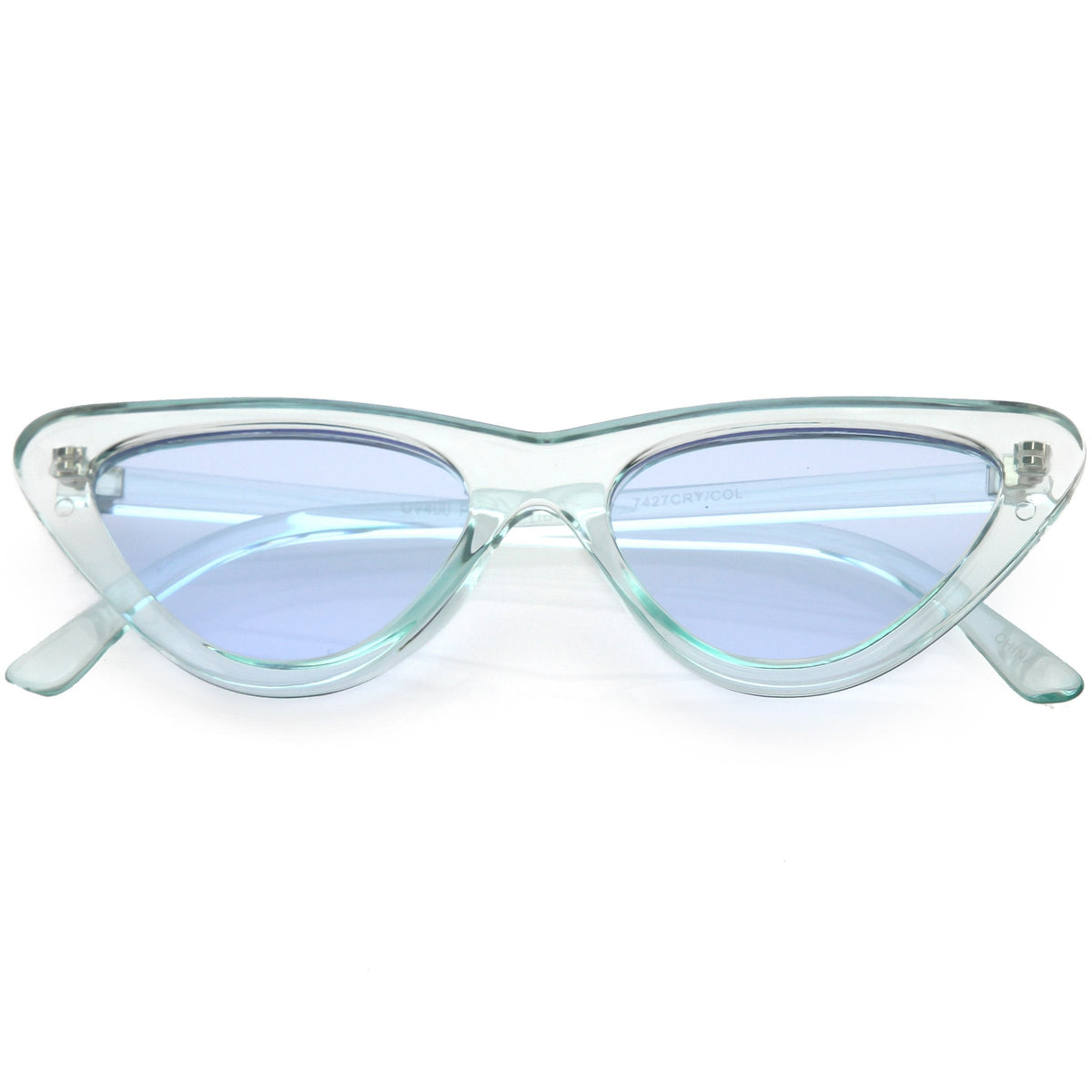 Women's Colorful Retro Indie Festival Thin Cat Eye Sunglasses C560
