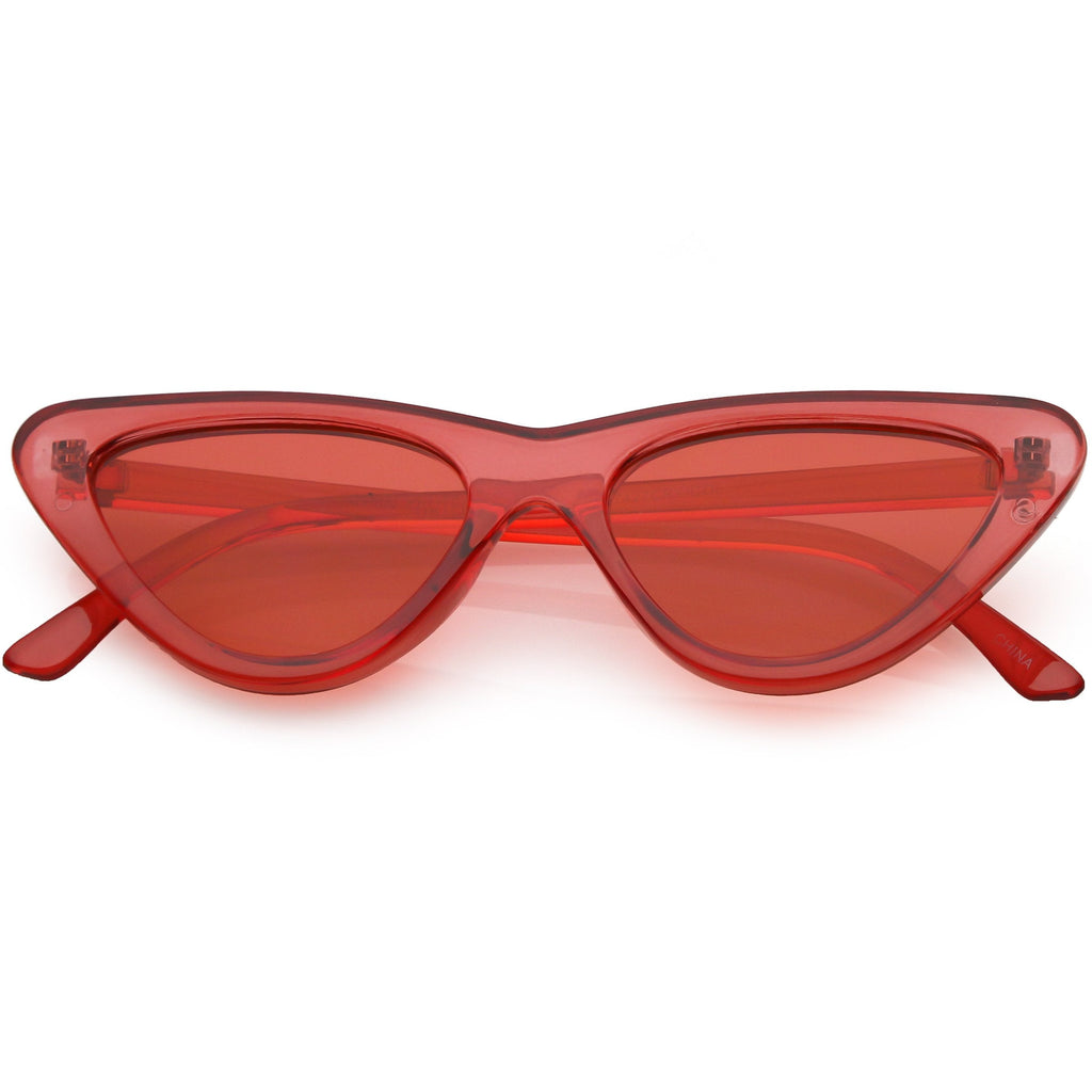 Women's Colorful Retro Indie Festival Thin Cat Eye Sunglasses C560