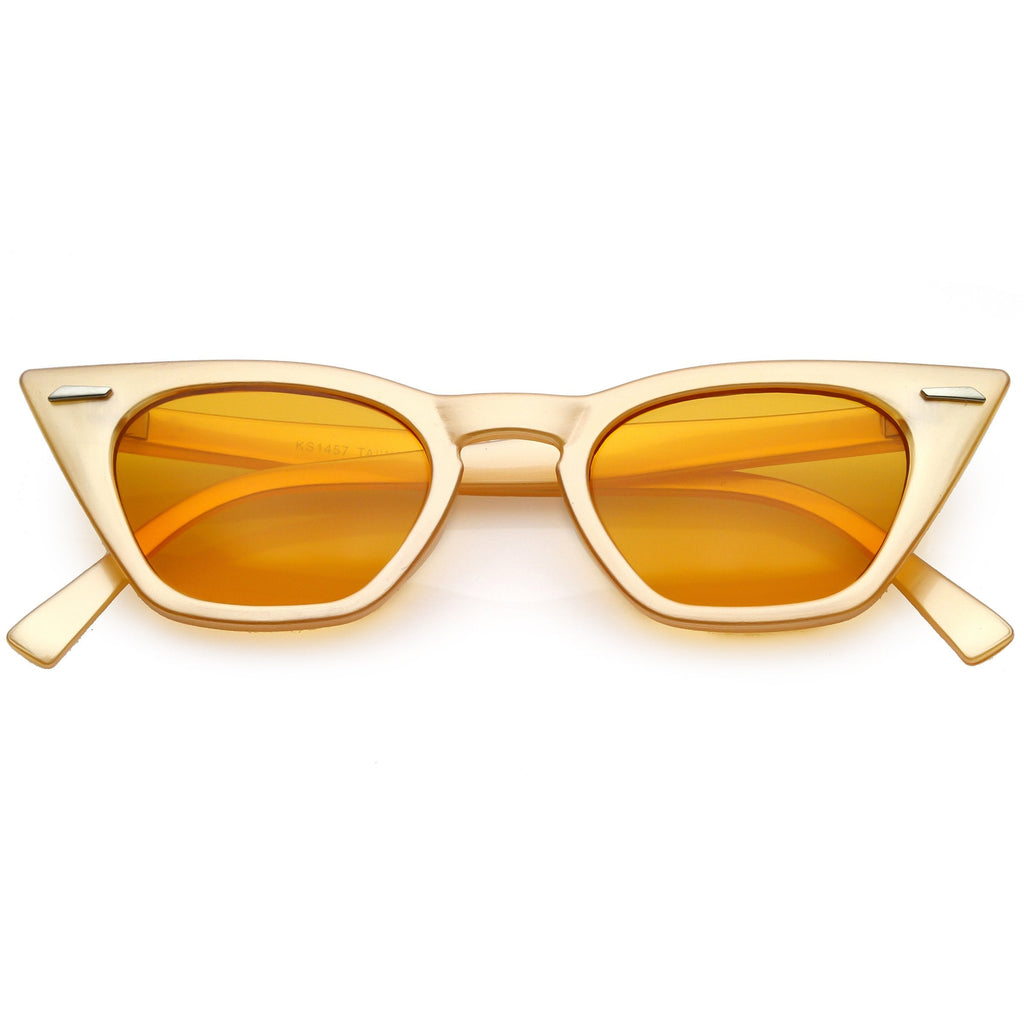 Women's Color Tone 90's Small Cat Eye Sunglasses C563