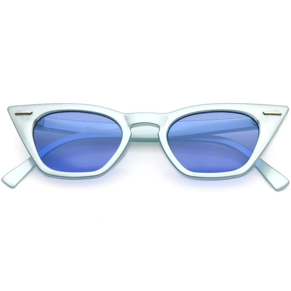 Women's Color Tone 90's Small Cat Eye Sunglasses C563