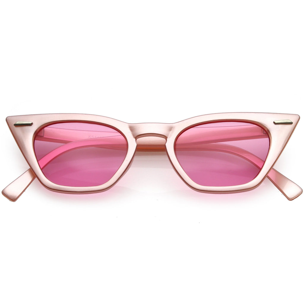 Women's Color Tone 90's Small Cat Eye Sunglasses C563