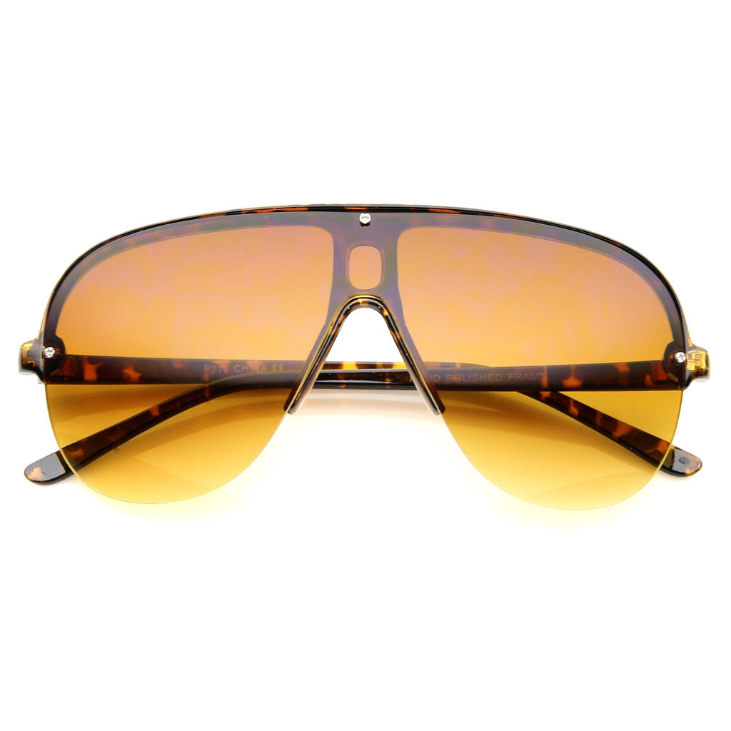 Retro 1980's Rimless Disco Aviator Sunglasses A380