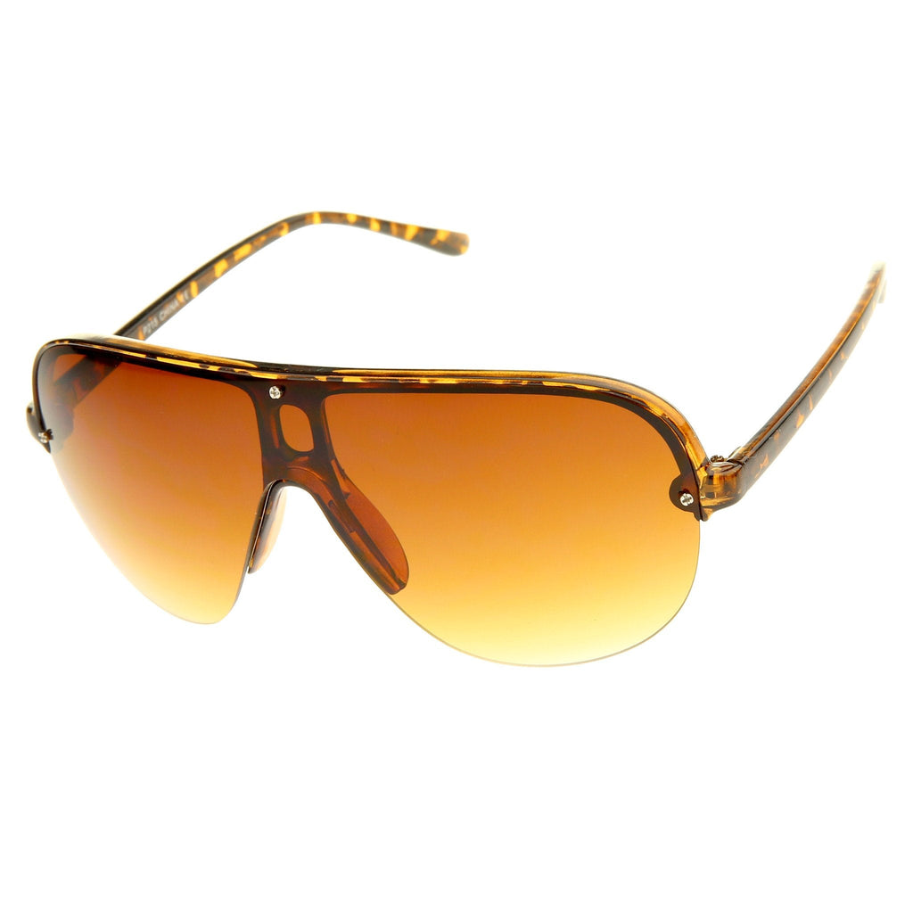 Retro 1980's Rimless Disco Aviator Sunglasses A380