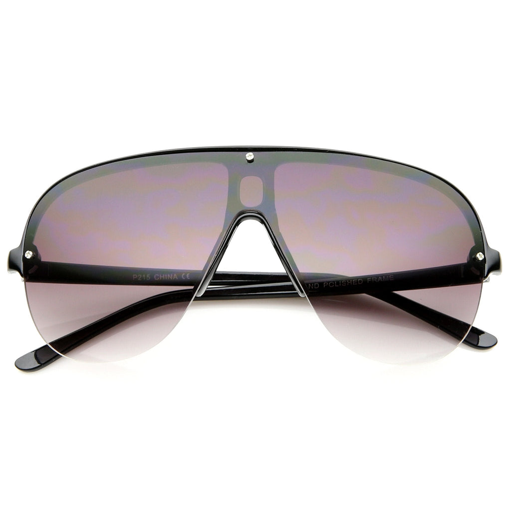 Retro 1980's Rimless Disco Aviator Sunglasses A380