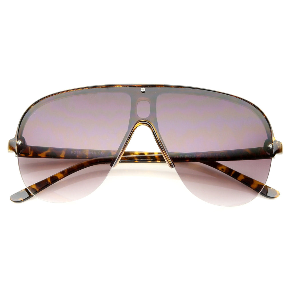 Retro 1980's Rimless Disco Aviator Sunglasses A380