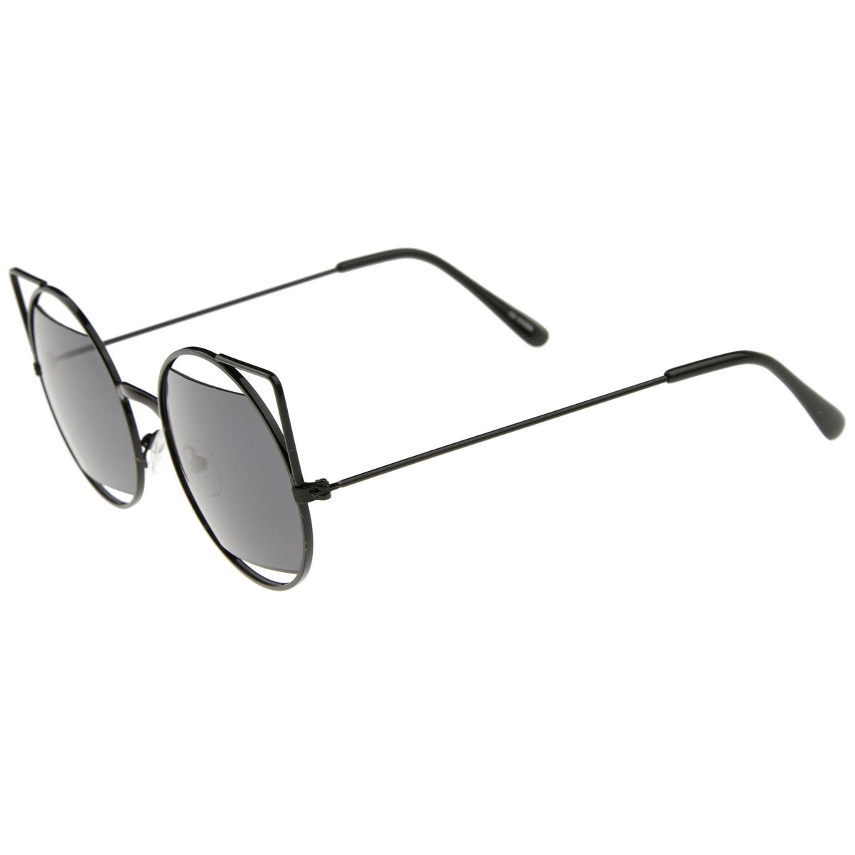Women's Round Laser Cutout Cat Eye Sunglasses A350