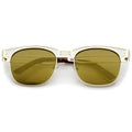 Modern Laser Cut Horned Rim Flat Mirror Lens Sunglasses A494