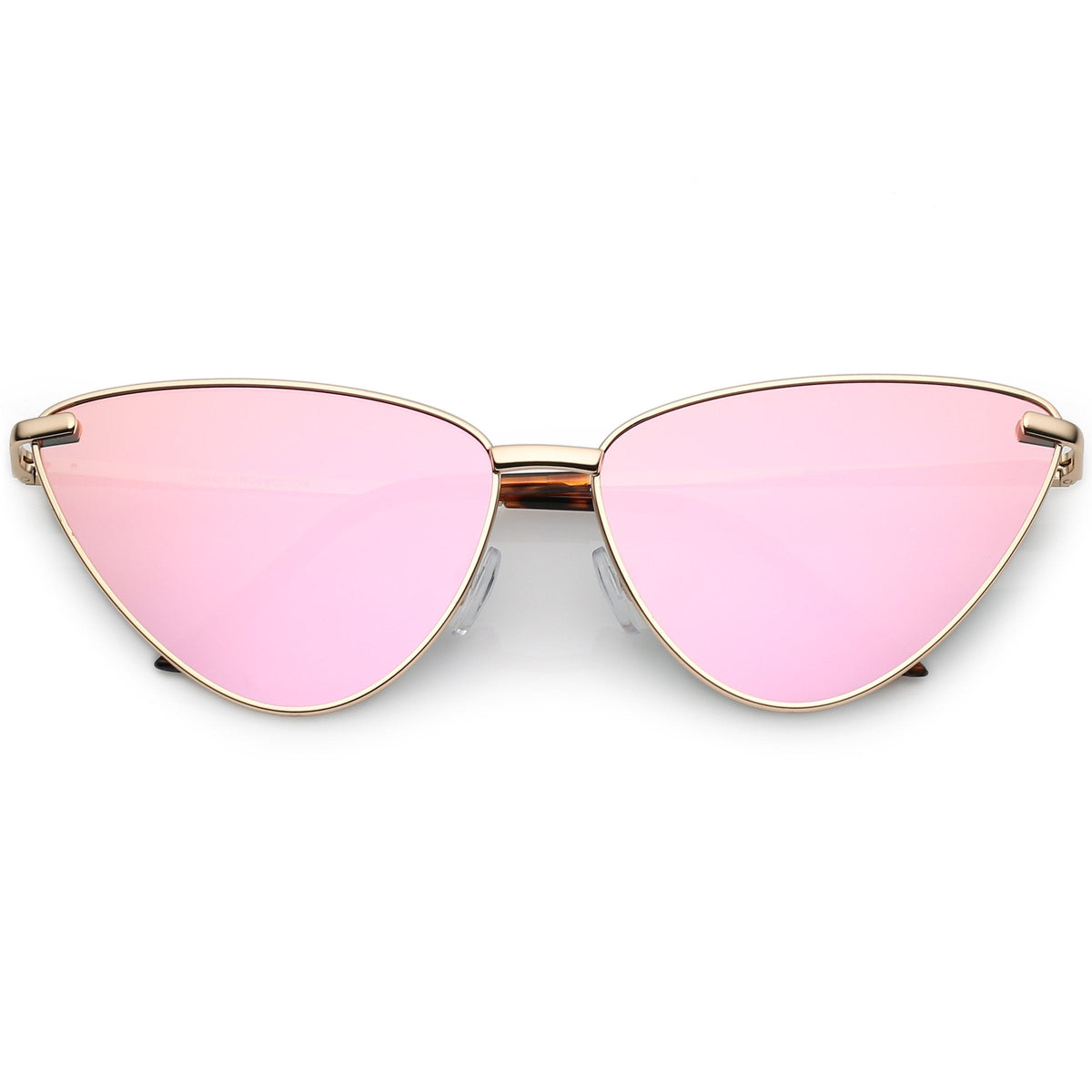 Oversize Thin Cat Eye Mirrored Flat Lens Butterfly Frame Sunglasses C202