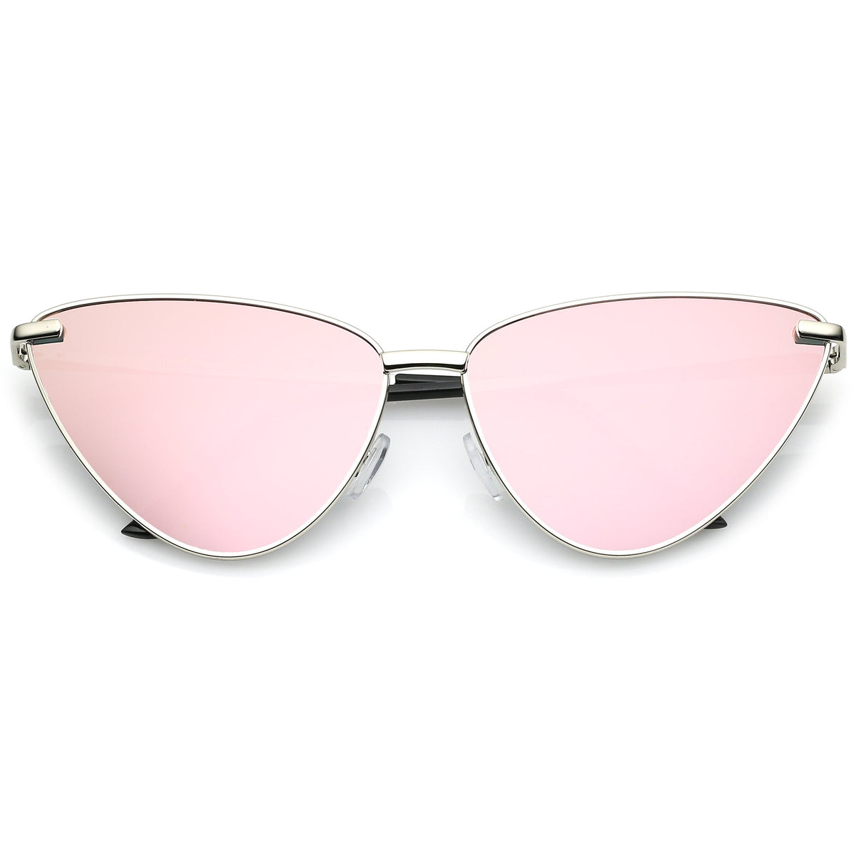 Oversize Thin Cat Eye Mirrored Flat Lens Butterfly Frame Sunglasses C202