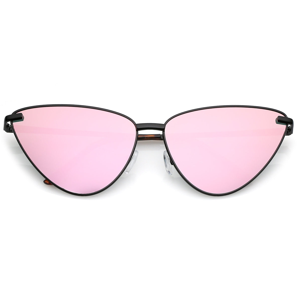 Oversize Thin Cat Eye Mirrored Flat Lens Butterfly Frame Sunglasses C202