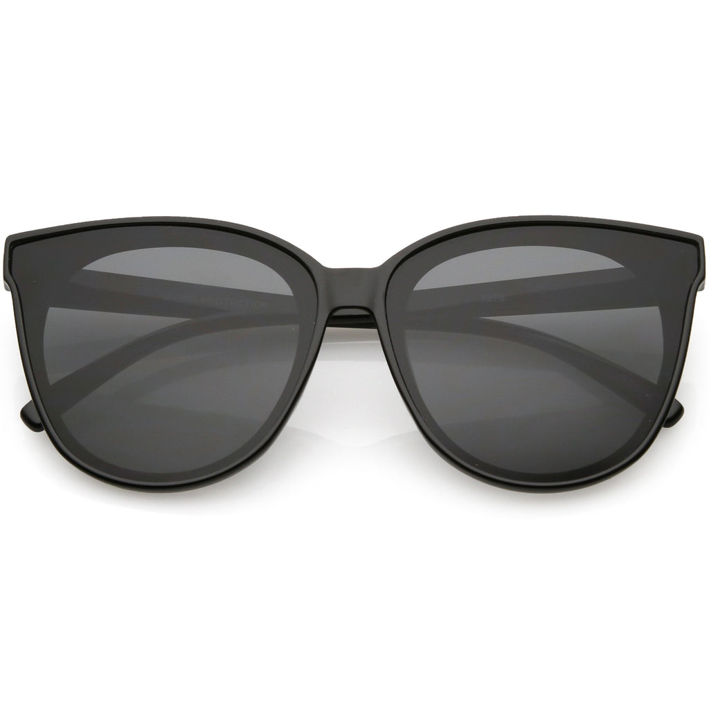 Women's Oversize Flat Infinity Lens Cat Eye Sunglasses C340