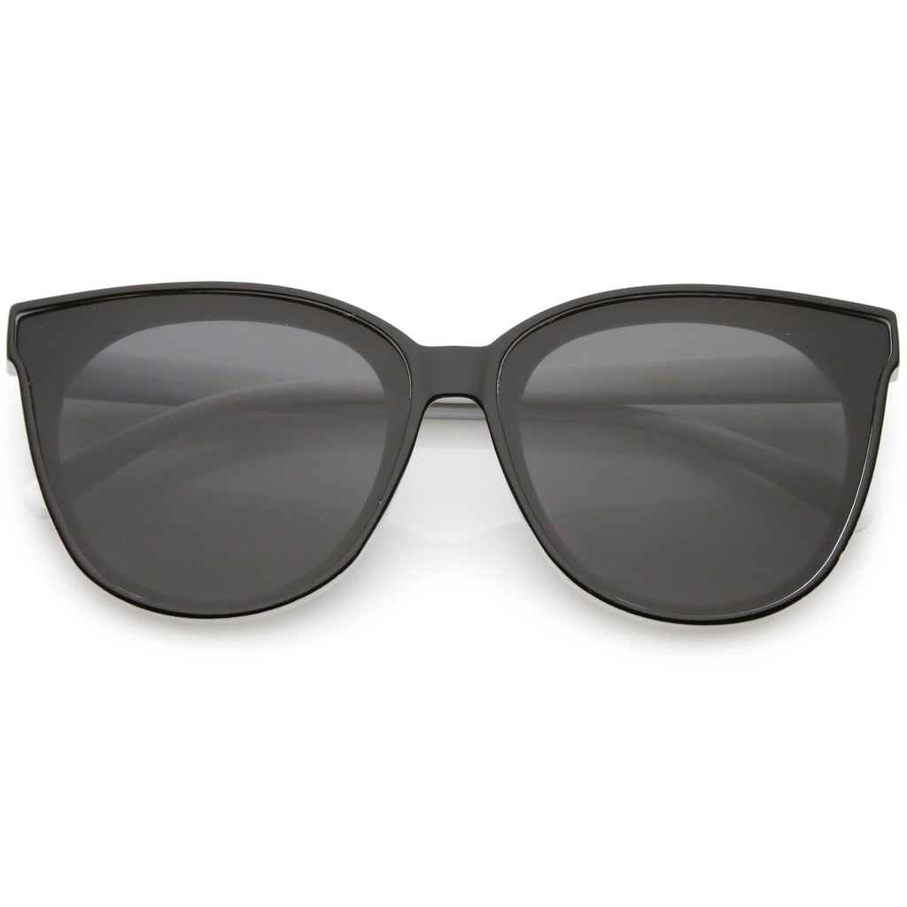 Women's Oversize Flat Infinity Lens Cat Eye Sunglasses C340