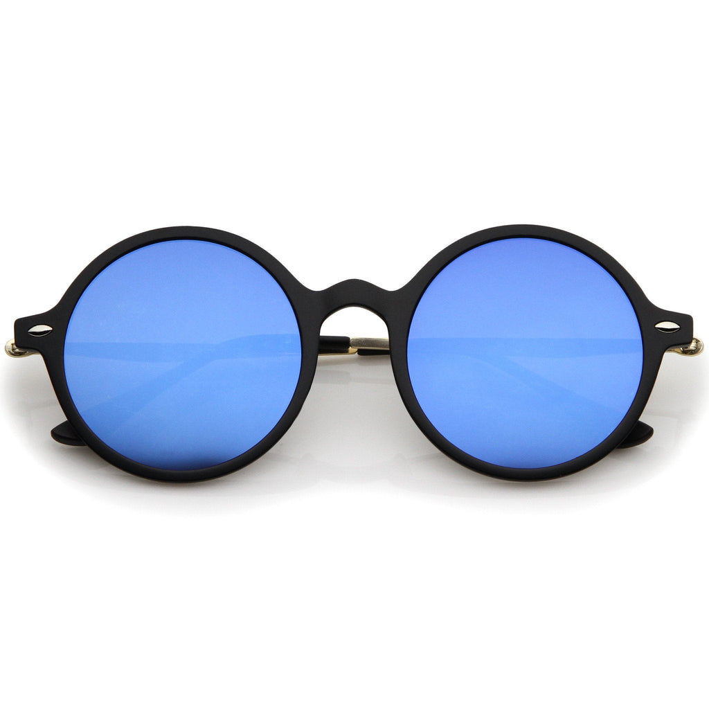 European Retro Mirrored Flat Lens Dapper Sunglasses A746