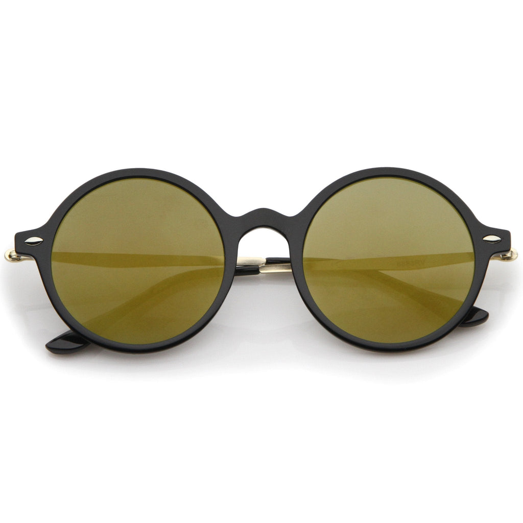 European Retro Mirrored Flat Lens Dapper Sunglasses A746