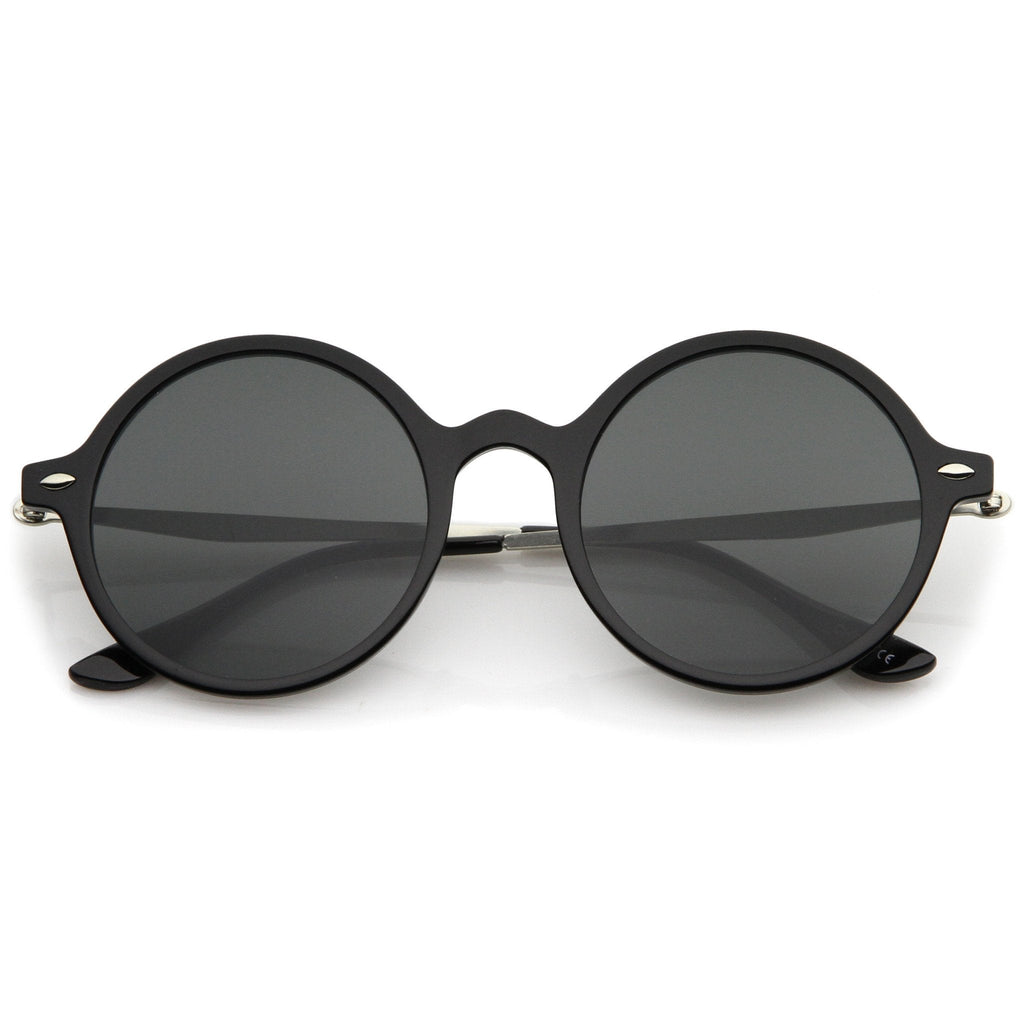 Vintage Dapper Round Flat Lens Sunglasses A745