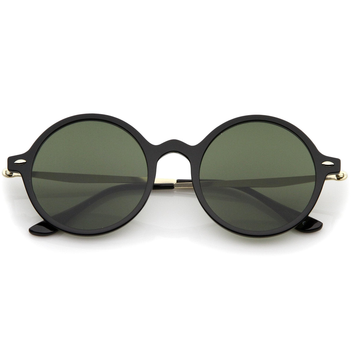Vintage Dapper Round Flat Lens Sunglasses A745
