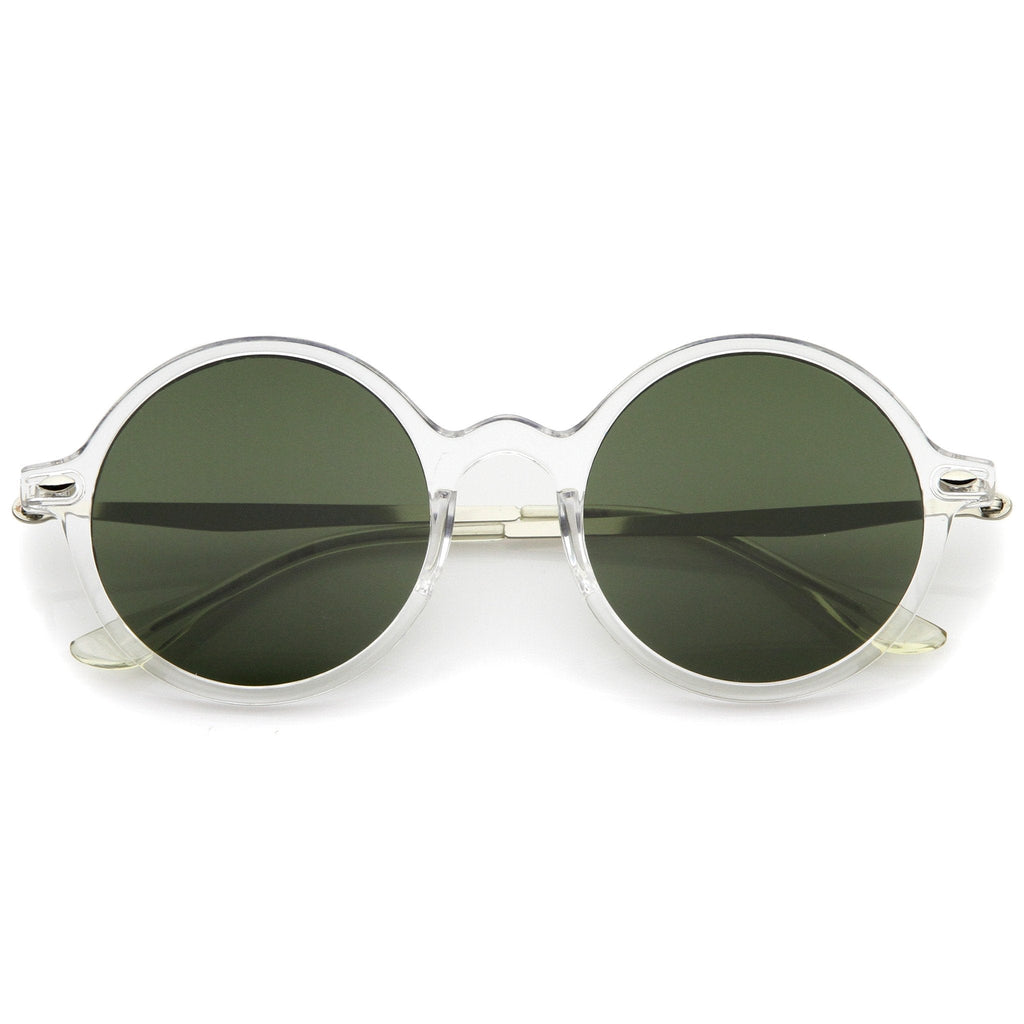 Vintage Dapper Round Flat Lens Sunglasses A745