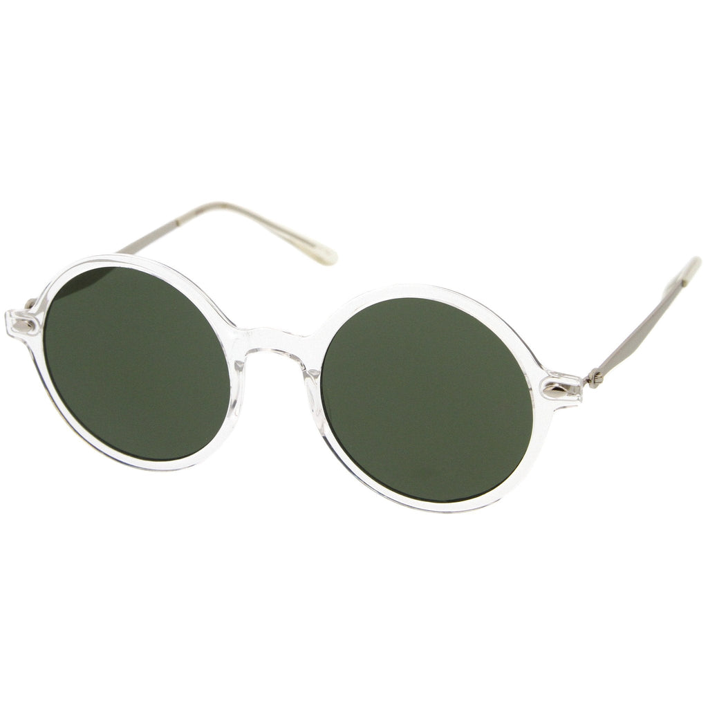 Vintage Dapper Round Flat Lens Sunglasses A745