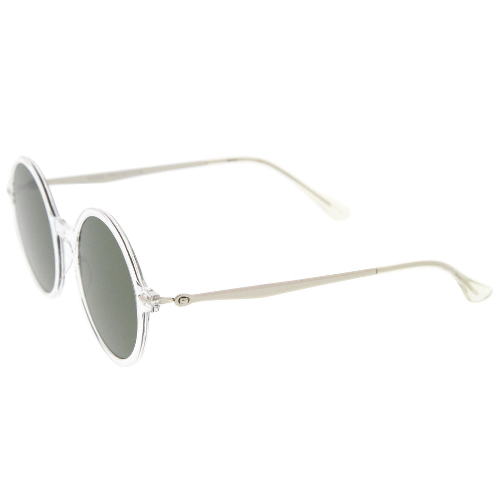 Vintage Dapper Round Flat Lens Sunglasses A745