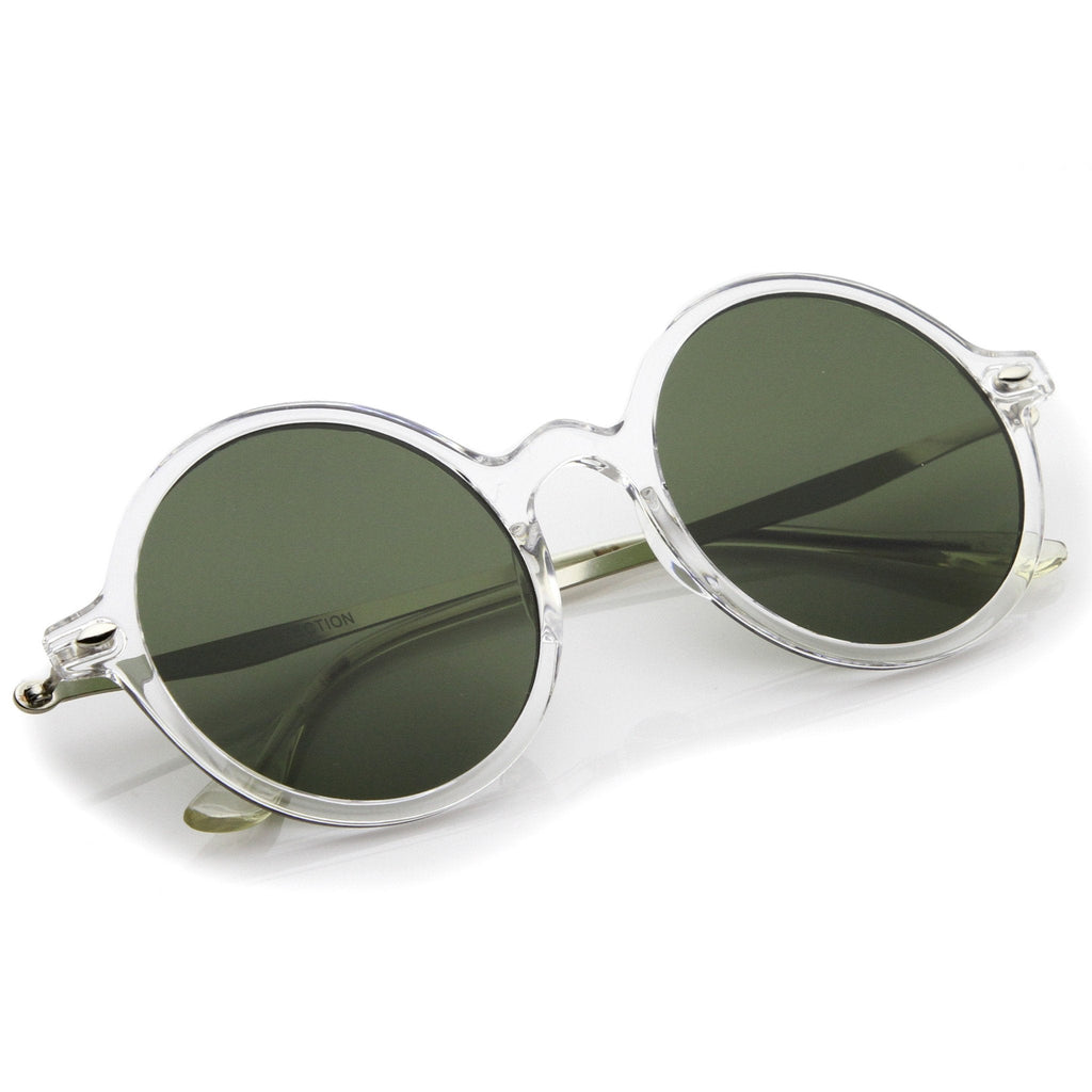 Vintage Dapper Round Flat Lens Sunglasses A745