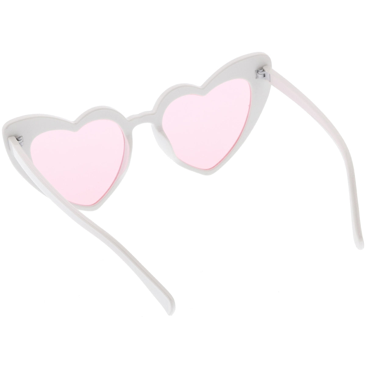 Women's Oversize Translucent Cat Eye Heart Shape Sunglasses C577