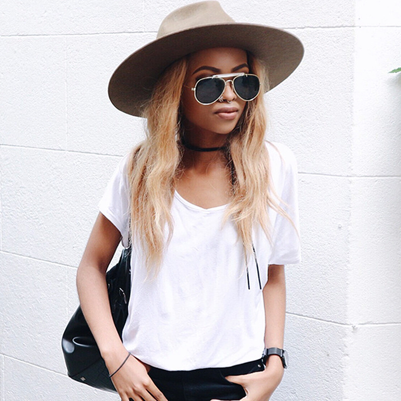 Modern Side Cover Flat Lens Aviator Sunglasses A253