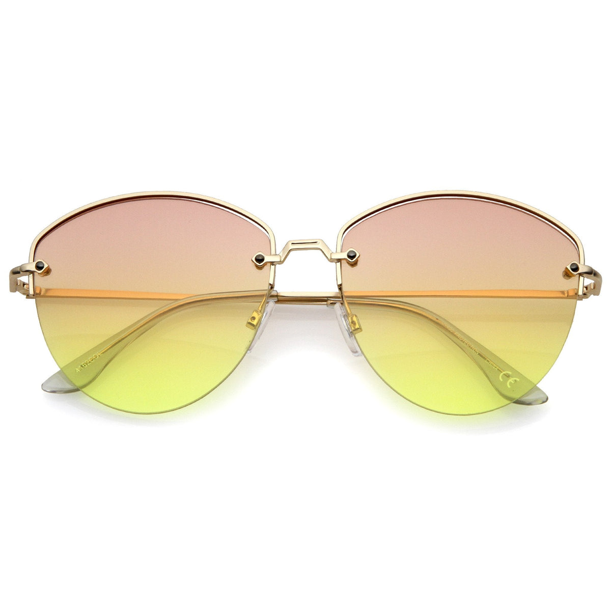 Women's Half Frame Gradient Lens Sunglasses A928