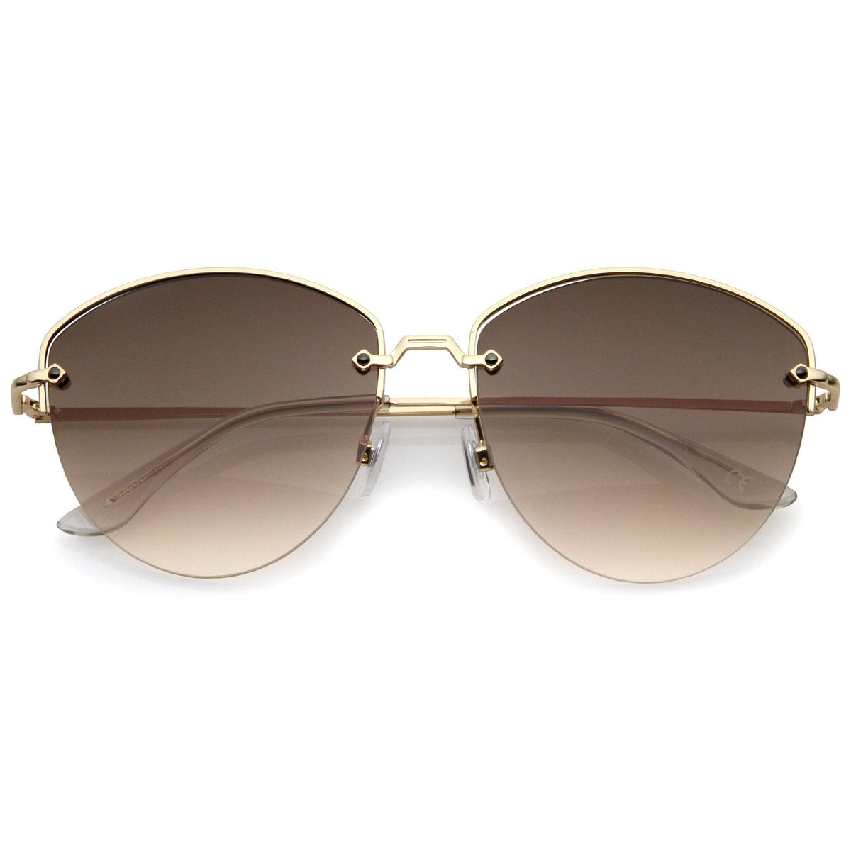 Women's Half Frame Gradient Lens Sunglasses A928