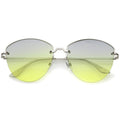 Women's Half Frame Gradient Lens Sunglasses A928