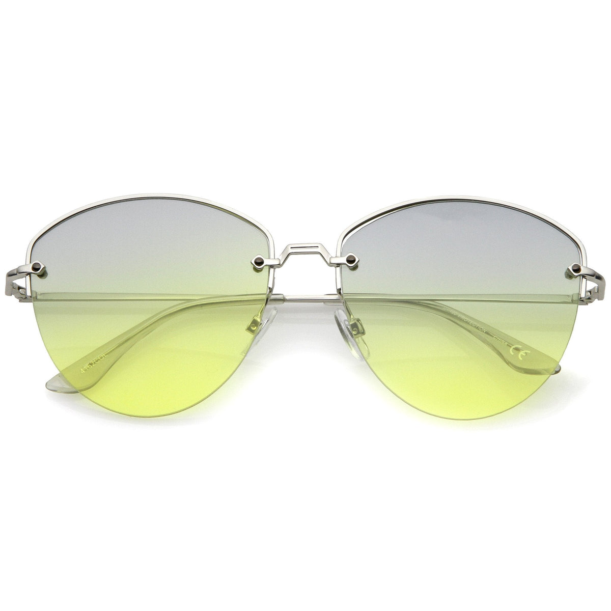 Women's Half Frame Gradient Lens Sunglasses A928