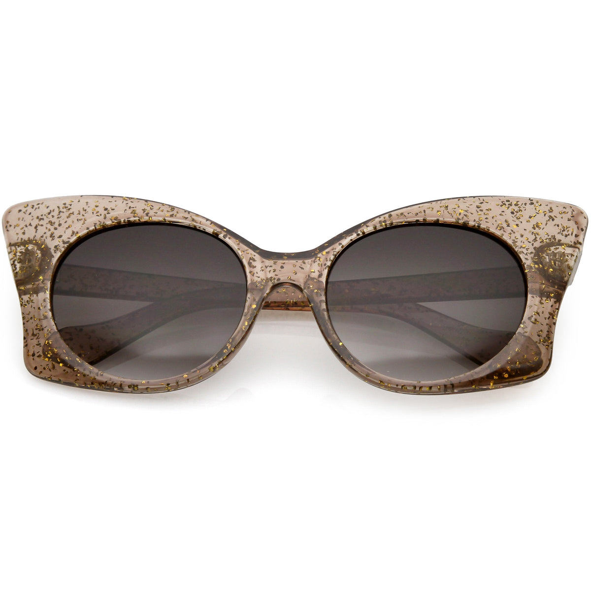 Women's Oversize Butterfly Glitter Cat Eye Sunglasses C553